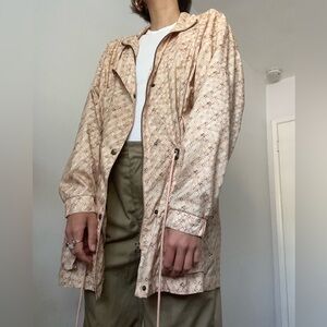 Retro Reebok Golf windbreaker,size XL,cream,pink